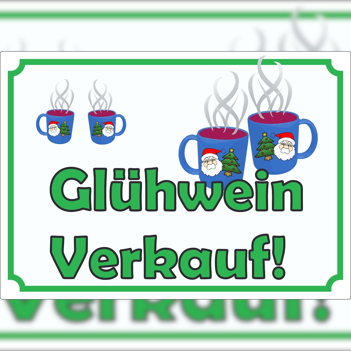 HB-Druck Glühwein Werbeaufkleber Aufkleber A6 (105x148mm) Image