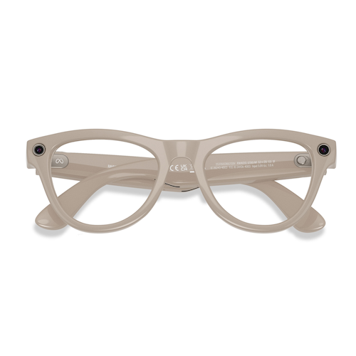 Unisex s horn Shiny Chalky Gray Plastic Prescription sunglasses - Eyebuydirect s Ray-Ban Meta Skyler