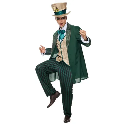 Kostüm Herren Mad Hatter Kostüm Erwachsene Outfit für Halloween Karneval Party Kostüm Neu Image