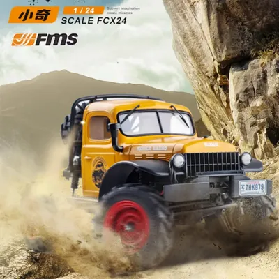 Fms FXC24 POWER WAGON RTR 12401 1/24 2,4 g 4wd Rc Auto Crawler Led-leuchten Geländewagen Fahrzeuge Modelle Spielzeug