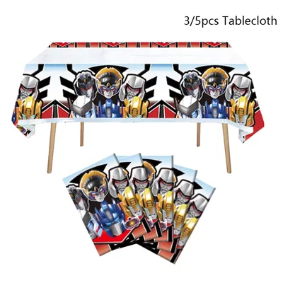 Transformers Plastic Party Tablecloth Disposable Table Cover for Transformers Birthday Party