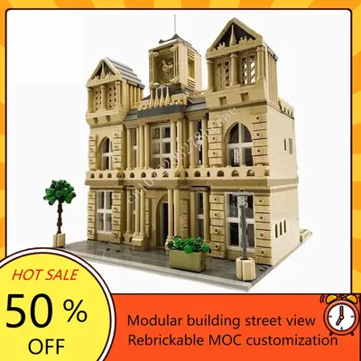 2860PCS Alte Stadt Halle Modulare Modifizierte bauen Modulare MOC Kreative street view Modell Image