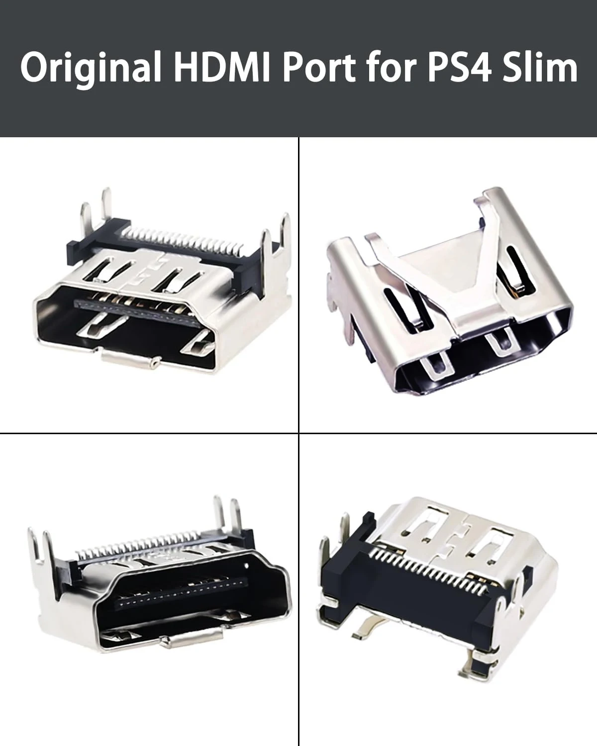 Kompatibel für PS4 HDMI-Port-Ersatzset für PS4 Slim / PS4 PRO Sockel Jack Interface Connector Repair Kit (2er-Pack) Image