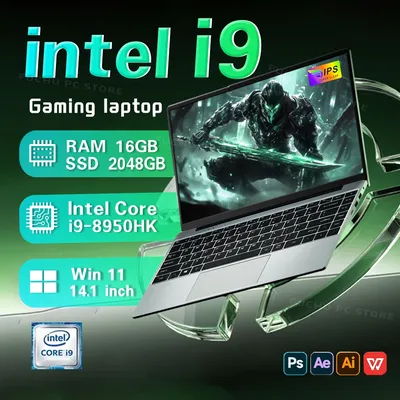 NEW Core i9-8950HK laptop 16GB RAM 2TB SSD Portable laptops 1920*1080 Notebook computer i9-8950hk