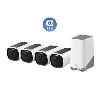 eufyCam E40 4-Cam Kit + HomeBase S380 + 1TB Hard Drive