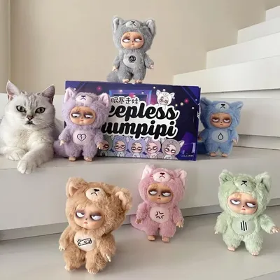 Sleepless Grumpipi Series Blind Box Vinyl Cute Doll Action Figure Kawaii Lovely Dolls Mystery Box