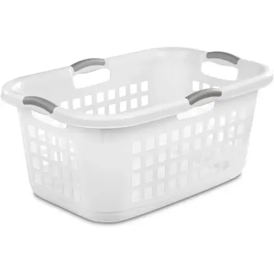 6 Pack Plastic Laundry Basket Clothes Hamper, 2 Bushel, Ultra,