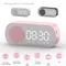 Alarm Clock Bluetooth Speaker, Digital Alarm Clock Radio with LED Mirror Display, Loud Alarm Clock
