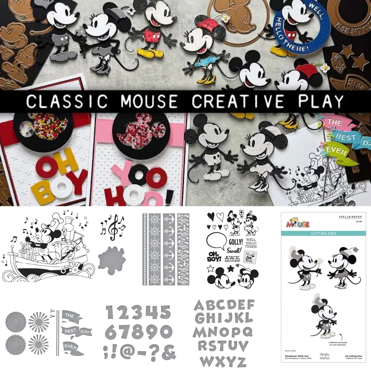 Classic Mouse Frame Metal Cutting Dies Stamps Hot Foil for DIY Making Card Scrapbook Album Craft Supplies Template Decoration