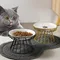 Ceramic For Dog Cat Puppy Kitten Elevated Cat Feeder Drinker Pet Feeder Bowl Pet Supplies Cat Food