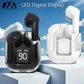 Cuffie wireless Air31 con funzione display a LED, auricolari di tipo cristallo di piccole dimensioni da 200 mAh con microfono incorporato