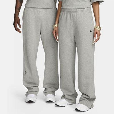 Nike NOCTA NOCTA Fleece CS Open-Hem Tracksuit Bottoms - Grey - Cotton/Polyester