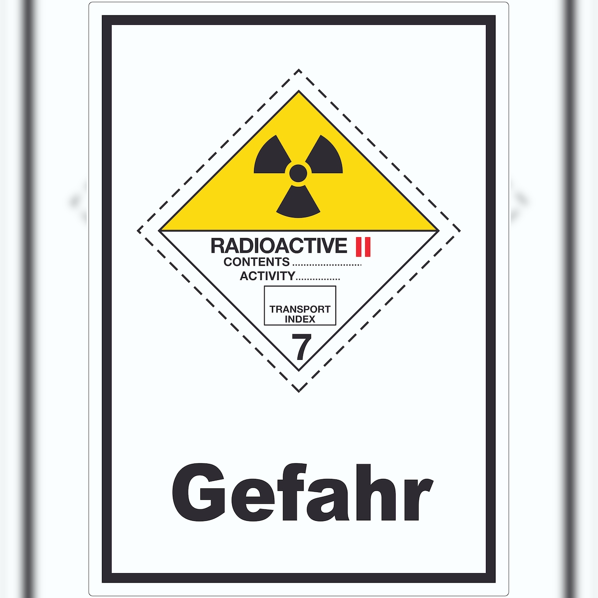 HB-Druck Aufkleber radioaktive Stoffe Gefahr Radioactive II-GELB A4 (210x297mm) Image