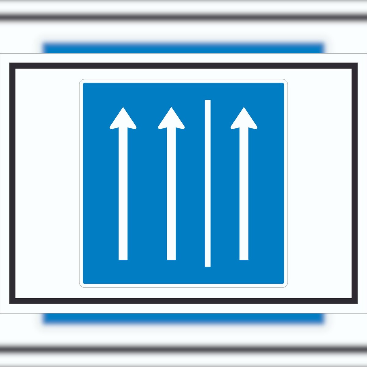 HB-Druck Schild Seitenstreifen befahren Symbol A1 (594x841mm) Image