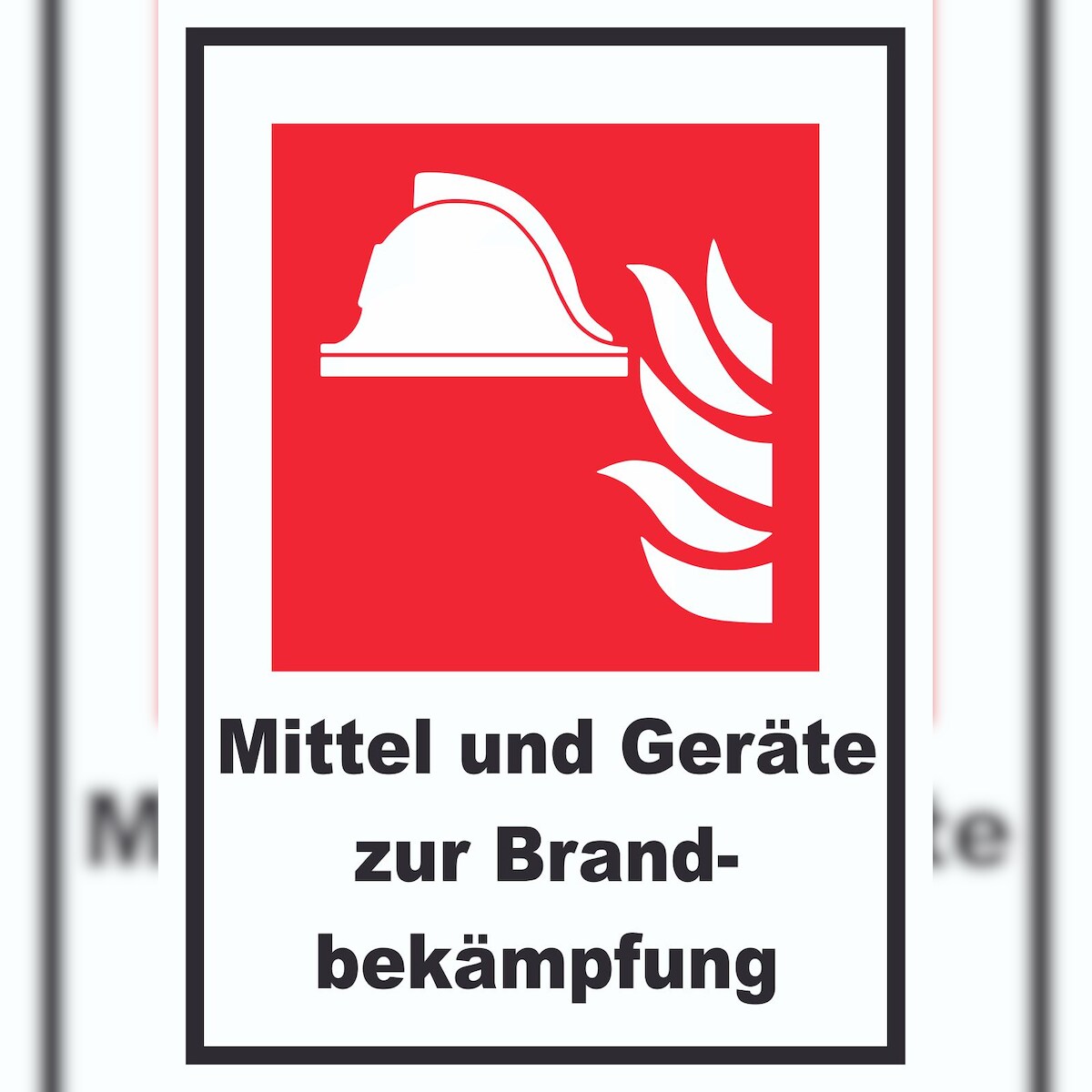 HB-Druck Mittel und Geräte zur Brandbekämpfung Schild A1 Rückseite selbstklebend Image