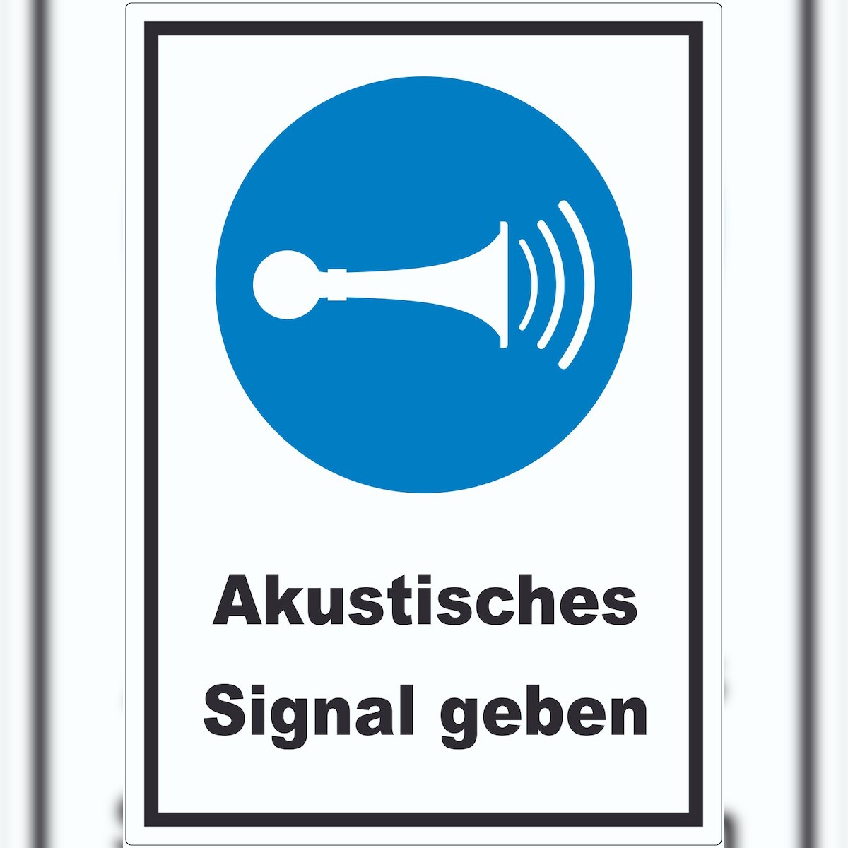 HB-Druck Akustisches Signal geben Aufkleber A9 (37x52mm) Image