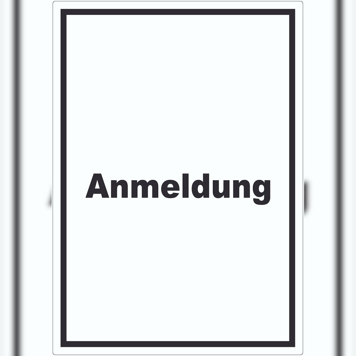 HB-Druck Anmeldung Aufkleber mit Text Aufnahme hochkant A2 (420x594mm) Image
