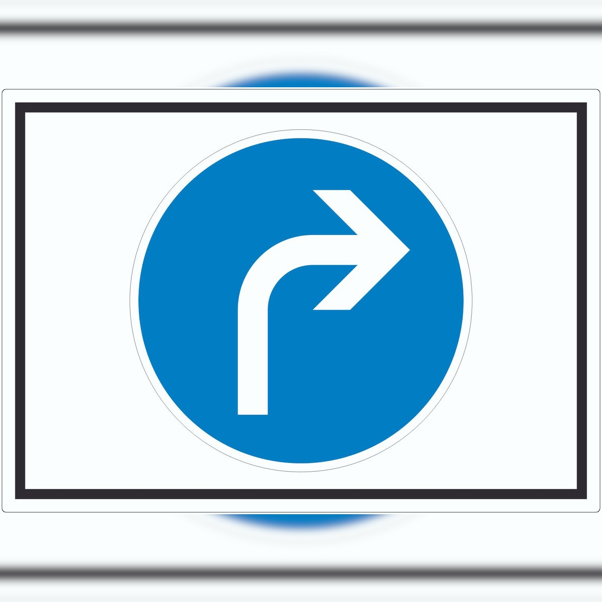 HB-Druck Aufkleber Fahrtrichtung rechts Symbol A3 (297x420mm) Image
