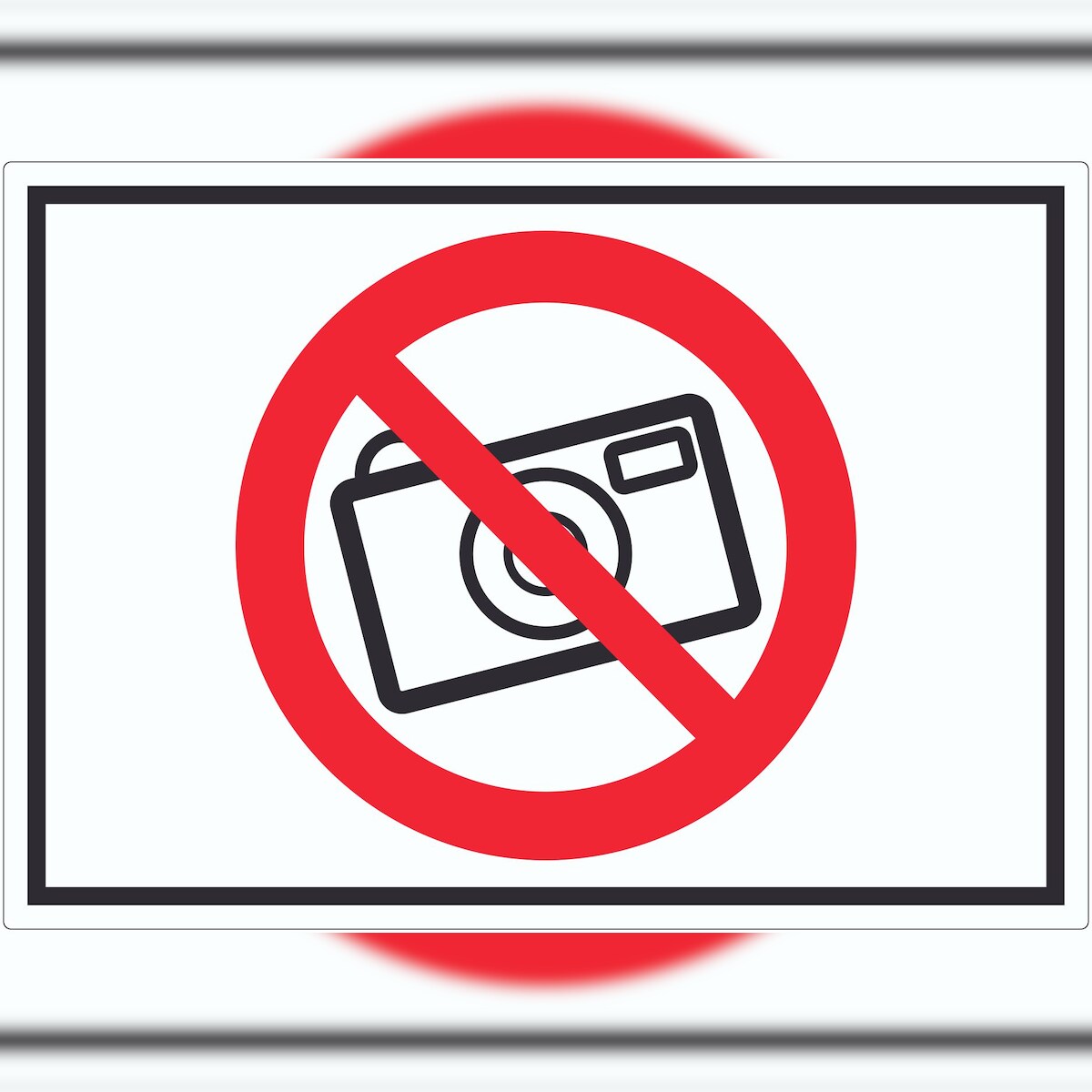 HB-Druck Fotografieren Verboten Symbol Aufkleber Keine Photos A4 (210x297mm) Image