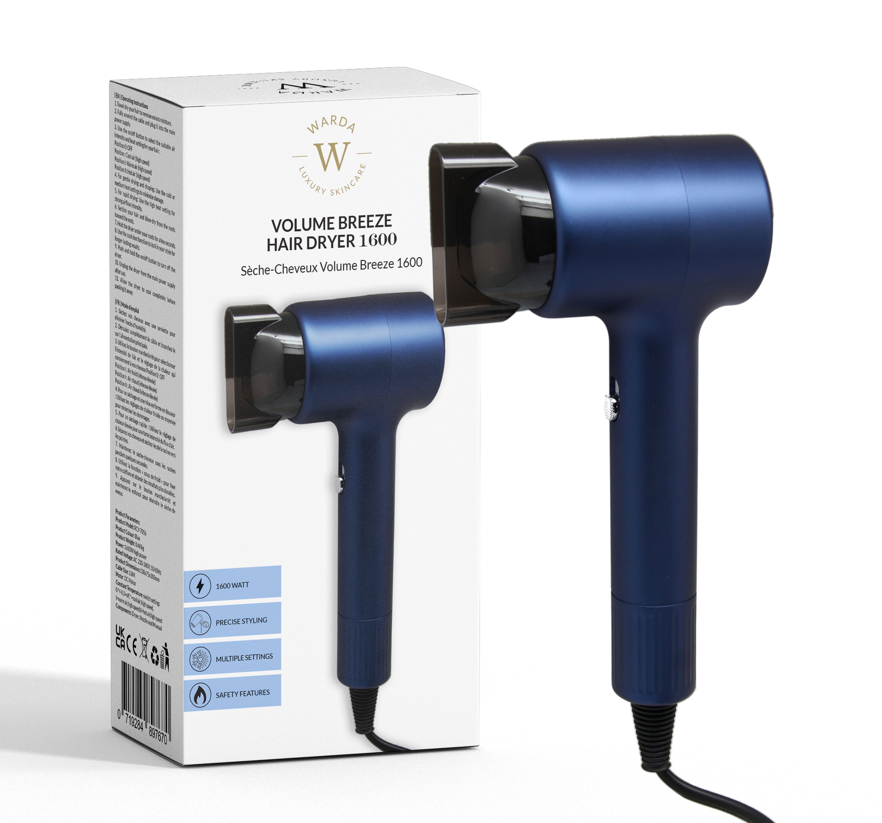Warda Skincare ASCIUGACAPELLI VOLUME BREEZE 1600 1 St