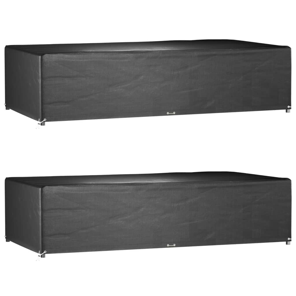 vidaXL Gartenmöbel-Abdeckungen 2 Stk. 12 Ösen 315x160x75 cm Rechteckig Image
