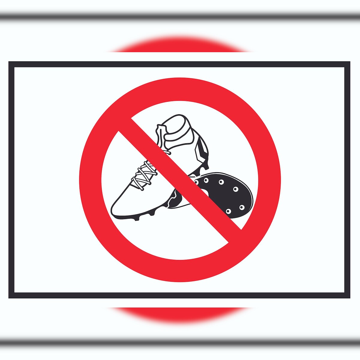 HB-Druck Betreten mit Fussballschuhen verboten! Symbol Schild A4 (210x297mm) Image