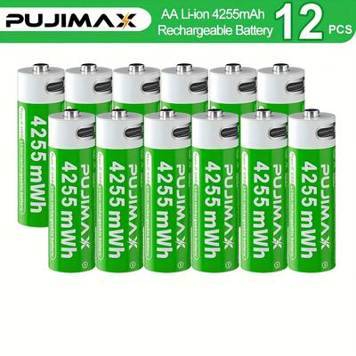TEMU Pujimax Brand Aa4255 Lithium Battery Double Set| Durable| Lightweight And Portable| Emergency Backup Home Remote Control/ Electronic Scale/ Clock Universal Image