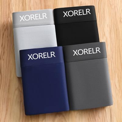 TEMU 4-pack Xoelr Men's Underwear Set - Moisture-wicking, Breathable, Soft, Stretch Polyester Boxer Briefs With Belt For Teens And Boys - Ideal For Sports And Wear Image