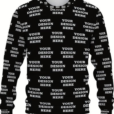 TEMU Custom Face Anywhere Personalized Long Sleeve Sweatshirt - Maroon Round Neck , Machine Washable Casual Pullover, Christmas Gift For Him/her, Cute Sweatshirts Image