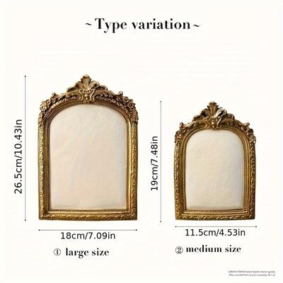 TEMU 1pc Vintage Baroque Style Resin Jewelry Display Stand, Tabletop Necklace And Earring Holder With Velvet Backing, Decorative Rectangular For Accessories, No Electricity Needed, Jewelry Towers Image