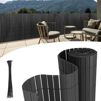 TEMU Pvc Privacy Screen Mat Balcony Privacy Screen (length: 4m 5m; Width: 80cm 90cm 100cm 120cm 140cm 160cm 180cm) Windbreak, Balcony Cladding For Garden, Terrace Grey