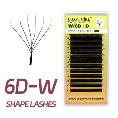 TEMU Yy False Eyelashes, 2d 3d 4d 5d 6d Automatic Bloomingw-shaped Premade Fan-shaped Eyelash Extensions, And Light Eyelashes, 0.07 Mm Image