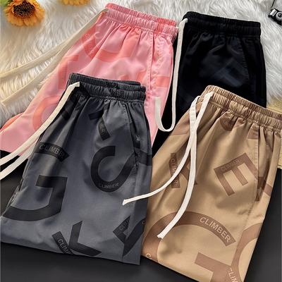 TEMU Men's Beach Shorts Casual Shorts Sports Pants High Quality Fabric Comfortable Waistband Loose Crotch Image