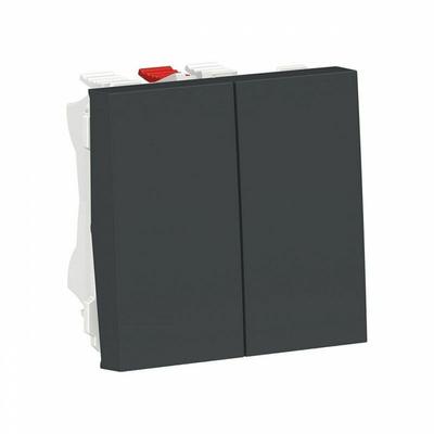 SCHNEIDER NU321354 Doppelschalter 2 Module Anthrazit Image