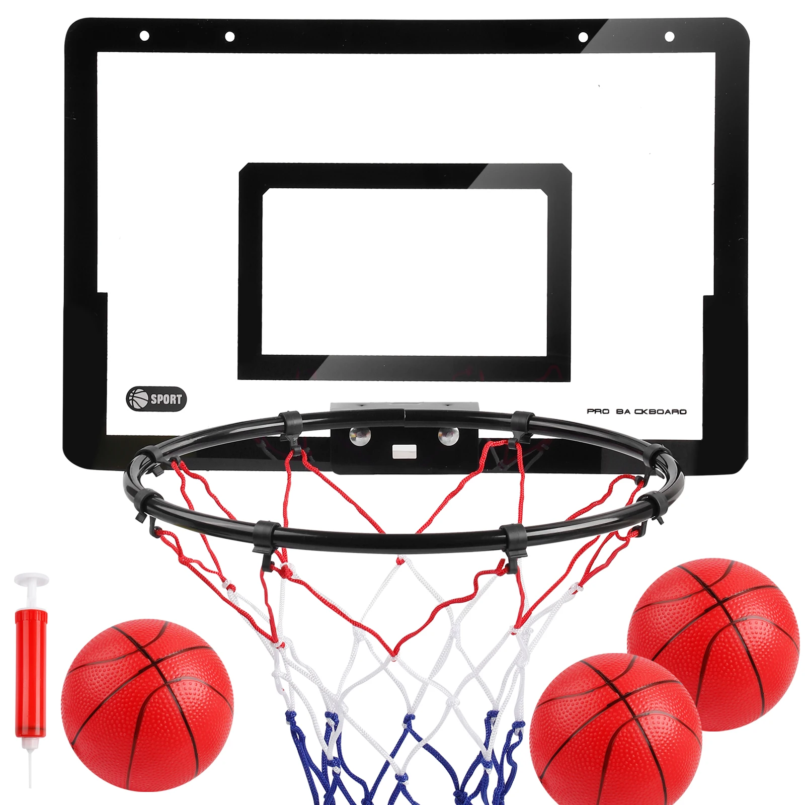 Metall-Basketballrand, Mini-Basketballkorb, Indoor-Basketball-Rückwand für Jungen/Mädchen, Weihnachten/Halloween/Thanksgiving/Ostern Image