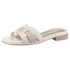 Pantolette MARCO TOZZI, Damen, Gr. 39, beige (creme kombiniert), Lederimitat, Textil, Glitzer, elegant, Schuhe, Blockabsatz, Sommerschuh mit Logodrucken