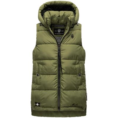 Steppweste MARIKOO "Zarinaa", Damen, Gr. XS, grün (dusty olive), Obermaterial: 100% Polyester, Futter&Wattierung: 100% Polyester, Westen, mit vier seitlichen Taschen Image