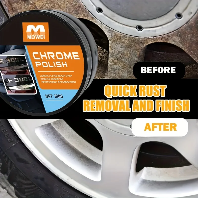Chrom-Polier- und Metallrestaurator – robuster Rostentferner, Radreiniger, Edelstahlreiniger für Autos, Chrom – Restores Shine Image