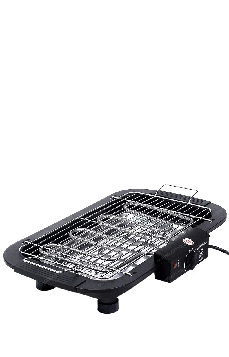 Neuer 2024 elektrischer Tischgrill BBQ Grill Garten Camping Kochen Innen 1800 W Image