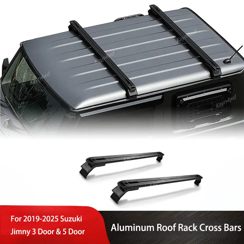 Off Road 4x4 Auto Außen Zubehör Aluminium Dachträger Querstangen Für 2019-2025 Suzuki Jimny JB64 JB74 Querstange Gepäckträger Image