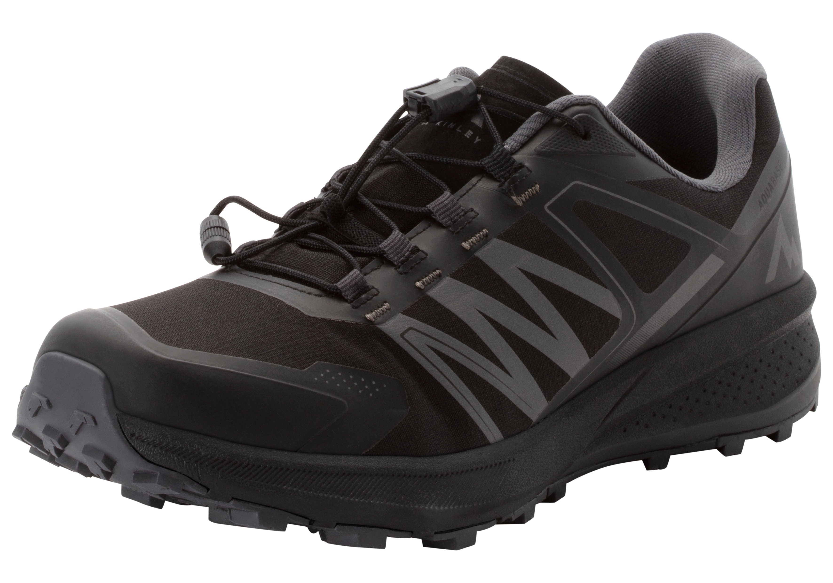 Wanderschuh MCKINLEY "Kansas IV AQB M", Herren, Gr. 40, schwarz (schwarz night, anthraci), Synthetik, Schuhe Wanderschuh, wasserabweisend