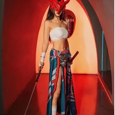  Unisex Anime Outfit für Yone League of Legends Gender Swap Cosplay Kostüm Komplettset Männer Image