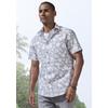 Hawaiihemd BEACHTIME "Regular fit", Herren, Gr. M (39/40), N-Gr, grau (grau, bedruckt), Web, Obermaterial: 100% Baumwolle, gemustert, casual, regular fit, ohne Ausschnitt, Kurzarm abgesteppte Kante, Hemden, Kurzarm, Freizeithemd mit Palmenprint,...