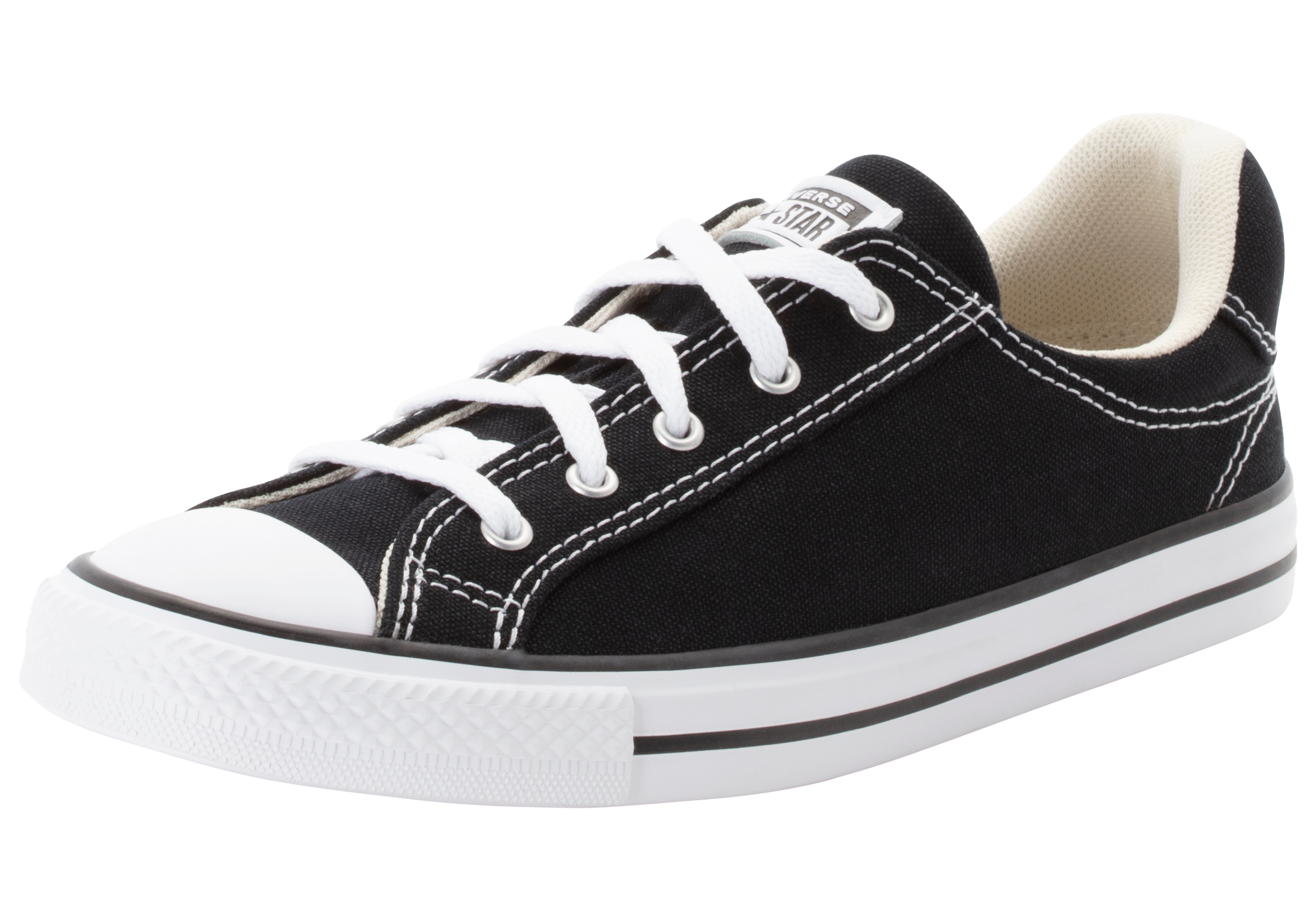 Sneaker CONVERSE "CHUCK TAYLOR ALL STAR DAINTY LUCKY", Damen, Gr. 39, schwarz-weiß (schwarz, weiß, schwarz), Textil, Schuhe Sneaker