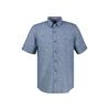 Kurzarmhemd LERROS "LERROS Herren Halbarmhemd in Übergrößen", Herren, Gr. 3XL, extraweit, blau (space blau), 60% Polyester, 40% Baumwolle, Kurzarm, Hemden