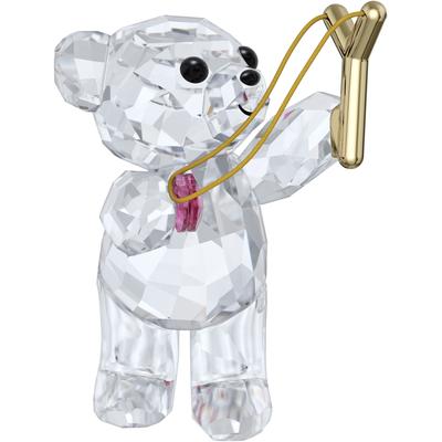 Dekofigur SWAROVSKI "Kristallfigur Sammelfigur Kris Bär Ich sende dir meine Liebe", kristallweiß, goldfarben, rot, schwarz, Dekofiguren, B/H/T: 3cm x 3,1cm x 4,2cm, Kris Bärmit Metallschleuder Herz, Swarovski Kristall, Metall, Swarovski Kristall,... Image