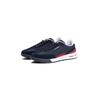 Sneaker TOMMY HILFIGER "RETRO RUNNER NYLON MIX", Herren, Gr. 43, blau (dunkelblau), Veloursleder, Textil, sportlich, Schuhe, Freizeitschuh, Halbschuh, Schnürschuh mit Logoflagge im Keilabsatz