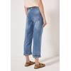 Loose-fit-Jeans STREET ONE, Damen, Gr. 36, Länge 28, blau (mid blau used wash), Jeans, 75% Baumwolle, 23% Polyester, 2% Elasthan, unifarben, casual, knöchelfrei, Jeans, High Waist