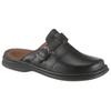 Clog JOSEF SEIBEL "Madrid", Herren, Gr. 45, schwarz, Leder, unifarben, sportlich, Schuhe, Sommerschuh, Schlappen, Urlaub, mit verstellbarer Schnalle