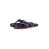 Zehentrenner TOMMY HILFIGER "COMFORT HILFIGER BEACH SANDAL", Herren, Gr. 45, bunt (dunkelblau, weiß, rot), Textil, casual, Schuhe, Sommerschuh, Strandschuh mit plakativem Logo-Schriftzug